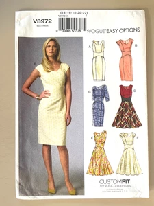 VOGUE Misses' Dress Pattern V8972 Size 14-22 UNCUT - Picture 1 of 2