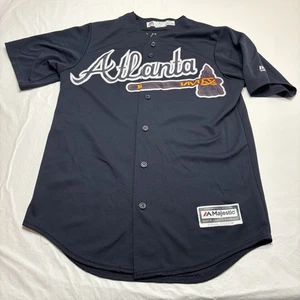 Majestic Cool Base Atlanta Braves Garmin 07 Jersey Hombre’s Pequeño - Imagen 1 de 10