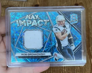 2019 Spectra Football Rob Gronkowski Max Impact Blue Disco Relic Jersey /99 - Picture 1 of 2