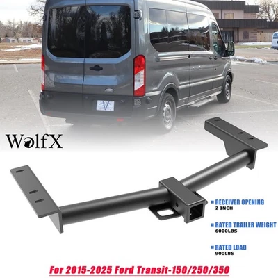 Class 3 Trailer Hitch 2inch Receiver For 2015-2025 Ford Transit-150/250/350 - Imagem 1 de 4
