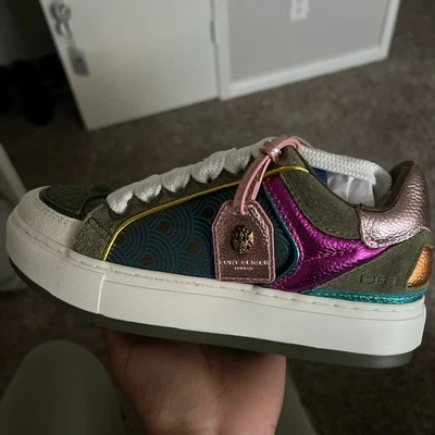 Kurt Geiger London Women's South bank Tag green combination leather - Image 1 of 4