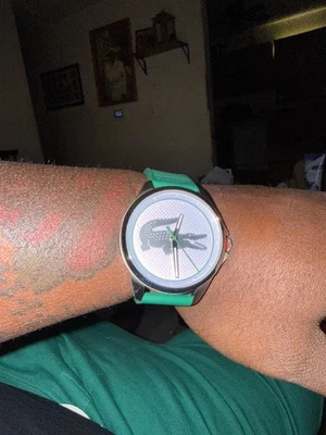 Lacoste Men's Limited Edition Croc Green Silicone Strap Watch 43mm - Green - Image 1 of 3