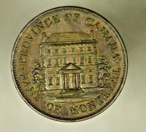 Canada Bank of Montreal 1/2 Penny Token 1844 NICE A1338 - Picture 1 of 2