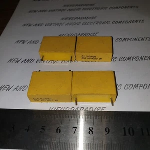 NUEVO DE LOTE ANTIGUO TAPAS DE AMPLIFICADOR DE TUBO DE AUDIO PHILIPS KP / MKP 357 100nF 0.1uF 630V 10% HQ! 4 piezas! - Imagen 1 de 3