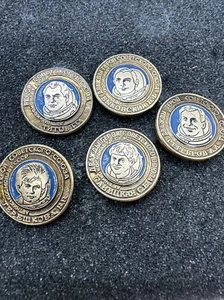 5 Vintage Badges Pins Cosmos Space Program Cosmonauts USSR - Picture 1 of 12