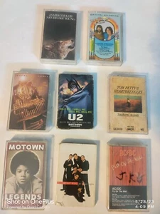 8 Great Rock N Soul Cassettes Michael Jackson,ELP,Petty,AC/DC,U2,J Taylor,Backst - Picture 1 of 9