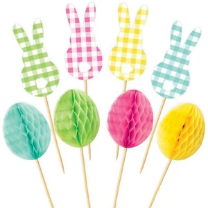 Hasen & Eier Kaninchen Hase Ostern Urlaub Party Picks Essen Tischdekoration - Bild 1 von 1