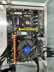 BIOSTAR BTB250-BTC Mining Board w/ Intel i3 6100, G Skill DDR4 2133 4G, M.2 120G - Afbeelding 1 van 5
