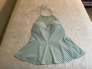 Betsey Johnson Swim Top Tankini size M-Large Green Mesh Babydoll Tank Swiftie - Picture 1 of 17