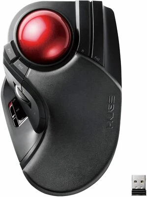 Elecom Mouse Wireless Receiver Included Trackball Large Ball 8 Button - Image 1 of 4