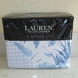 $470 RALPH LAUREN Marguerite Floral Blue & White KING Duvet Cover & 2 Shams SET - Picture 1 of 10