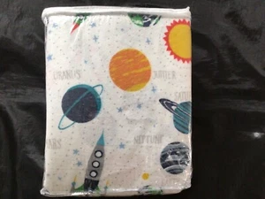 POTTERY BARN KINDER ORGANISCHES SOLARSYSTEM FLANELL LAKEN SET KOMPLETT MULTI NEU - Bild 1 von 2