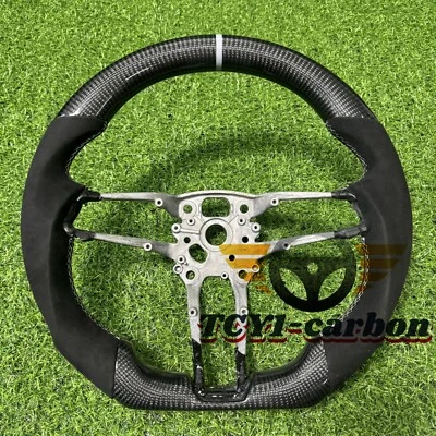 Carbon Fiber Steering Wheel for Porsche Macan Taycan Panamera Chayenne 992 718 - Image 1 of 4