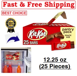 KIT KAT Milk Chocolate Wafer Snack Size, Candy Pantry Pack, 12.25 oz (25 Pieces - Picture 1 of 7