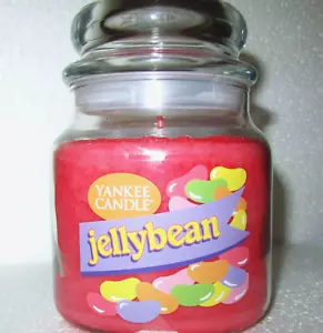 Yankee Candle Retired Easter ~"JELLYBEAN" Medium 14.5 oz. ~ WHITE LABEL~RARE~NEW - Picture 1 of 2