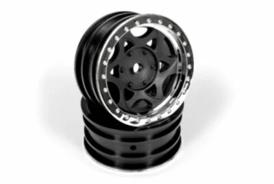 AX08140 Axial 1.9 Walker Evans Wheels - Chrome/Black (2pcs)   (TWO PACKS) - Image 1 of 4