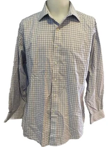 Brooks Brothers Hemd Regent Fit weiß, lavendel kariert Größe 17/34 bügelfrei - Bild 1 von 4