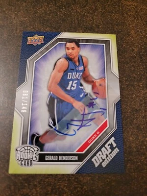 2009-10 Draft Edition  - Gerald Henderson - Rookie Auto Green 061/149 - Image 1 of 2