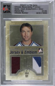 2006-07 ITG Ultimate Memorabilia 7th Edition Silver /25 Patrick Roy HOF