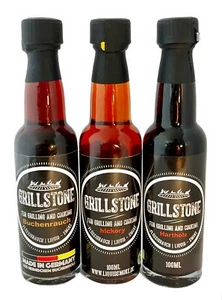 Grillstone Liquid Smoke Trio - Hickory, Buche und Hartholz -3 x 100ml