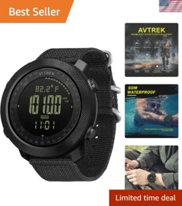 Digital Hiking Sport Watches for Men Tactical Training Military Compass Solid... - Foto 1 di 10