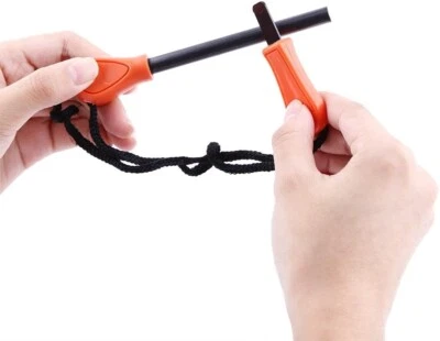 Fire Starter 5" Encendedor Magnesio Pedernal Striker con Cordón Cierre *EE. UU.* Foto 1 de 4