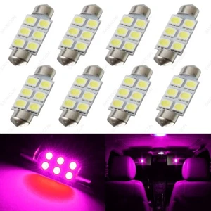 8 X Rosa 41mm 42mm 6SMD 5050 Festón Domo Mapa Luz LED 578 211-2 212-2 + HERRAMIENTA - Imagen 1 de 6