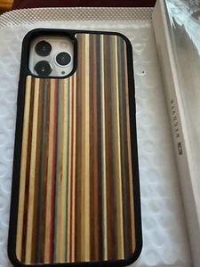 Recover Striped iPhone 11 Pro Case New Crafted Real Wood Great Gift For Your Man - Picture 1 of 3