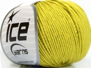 4-Skein Lot Organic Baby Cotton Yarn Light 4x50g/115m Olive Green - Picture 1 of 4