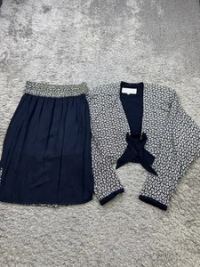 Platinum by Dorothy Schoelen Jacket Women 4 Petite 2pc Midi Skirt Suit Set Vtg - Picture 1 of 13