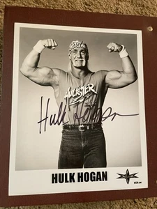 HULK HOGAN WCW SIGNED AUTOGRAPH 8"X10" WWE WWF HULKAMANIA WWWF nWo - Picture 1 of 2