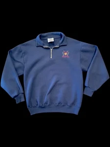Sudadera De Colección Gopher Sport Cuarto Cremallera Azul Marino Para Hombres M Golf Tradición Hecha en EE. UU. - Imagen 1 de 7