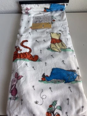 Disney Winnie The Pooh Classic Eeyore Tigger Piglet Throw Blanket 50”x70” NEW - Image 1 of 4