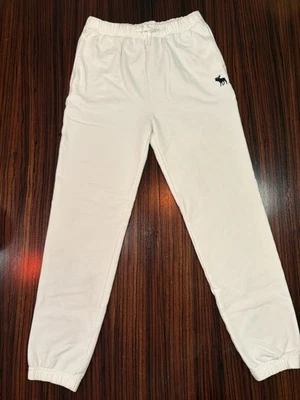 Pantalones deportivos blancos Abercrombie niños niñas - talla 11/12 - usados en excelente estado Foto 1 de 3