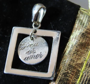 Colgante plata 925 DIOS ÉS AMOR en catalán - Imagen 1 de 4