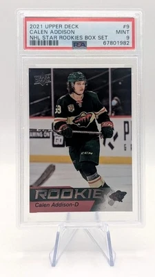 2021-22 CALEN ADDISON UD NHL STAR ROOKIES #9 PSA 9 MINT BOX SET RC WILD - Image 1 of 3