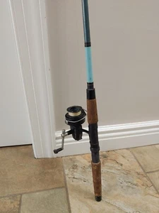 Vintage Garcia Conolon 2610-D 7ft Spinning Rod Color Blue w Berkley 415 Reel - Picture 1 of 15