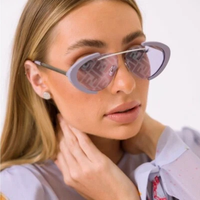 Nuevas Gafas de Sol Fendi Unisex FE40042U 81U Lila Plata 59-145 Italia Foto 1 de 4