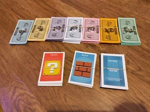 2010 Monopoly Nintendo Collectors Edition Replacement Cards Money Game Pieces - Picture 1 of 5