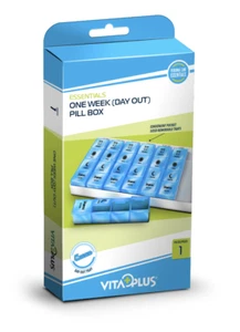 Pill Box Organizer 7 Day Weekly AM PM Vita Plus Medicine Vitamins Large Small - Picture 1 of 10