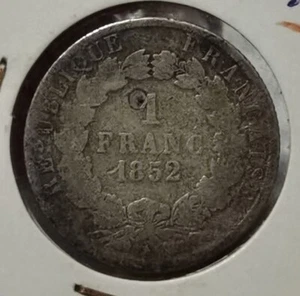 PEU COURANTE **** 1 Franc Napoleon III 1852 A ****  - Imagen 1 de 2