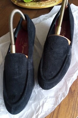 Robert Clergerie уголь замши/лакированной кожи коренастый платформе мокасины 5UK - Изображение 1 из 4