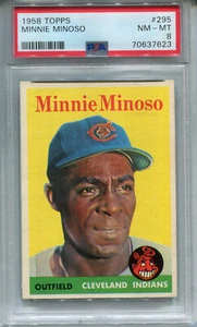1958 Topps #295 Minnie Minoso PSA 8 NM-MT Cleveland Indians - Foto 1 di 2