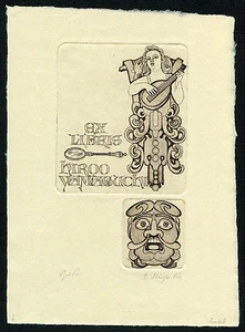 Estonia Ex Libris Berta Mäger ( 1918-1999 ) signed 1984 Excellent Condition !!!! - Picture 1 of 2