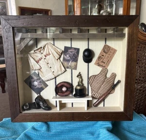 Aristar Baseball Theme Framed Shadow Box Perfect For The Collector! - Picture 1 of 5