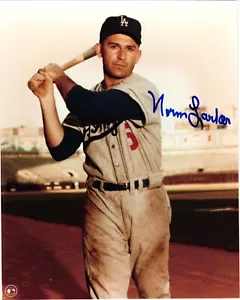 Foto autografiada de Norm Larker de los Dodgers de Los Ángeles 8x10 a color diciembre de 2007 #3 RIP - Imagen 1 de 1