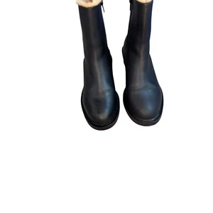 Botines Matisse de cuero negro con tacón ancho ojales plateados Southwest 9,5 M - Imagen 1 de 8