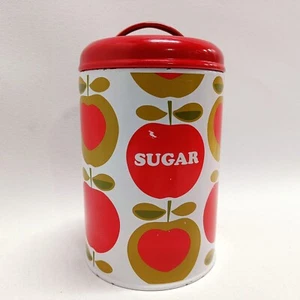Typhoon Apple Heart Sugar Canister - Metal Container - Retro - Kitsch - Picture 1 of 14
