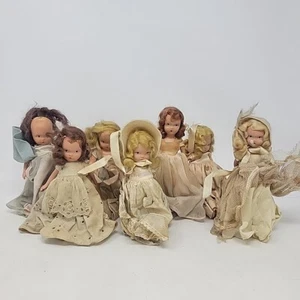 Vintage Nancy Ann Storybook Dolls Lot Of 7 *ALL HAVE HEAVY COSMETIC ISSUES* - Picture 1 of 24