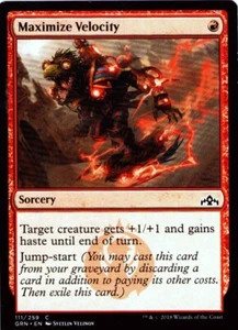 MAXIMIZE VELOCITY - SORCERY Magic MTG card Mountain 2018 - Picture 1 of 2